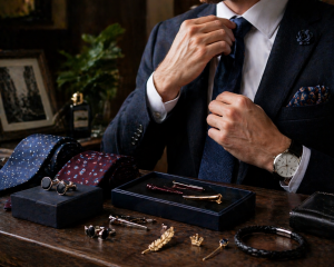 Accesorii masculine mici cu impact mare: cravate, ace si detalii care conteaza